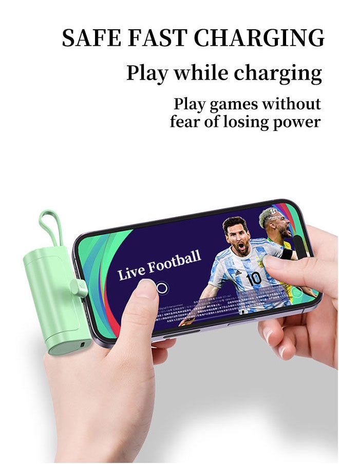 Arabest - 5000mah Mini Power Supply,20W Pd Fast Charging Portable Charger Battery Pack,Apple Android Compatible,Suitable for Business Trip/Travel/Outdoor Picnic(Pink) - Image 1