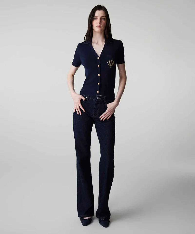 ايبيكيول Monogram Embroidered Knit Top
