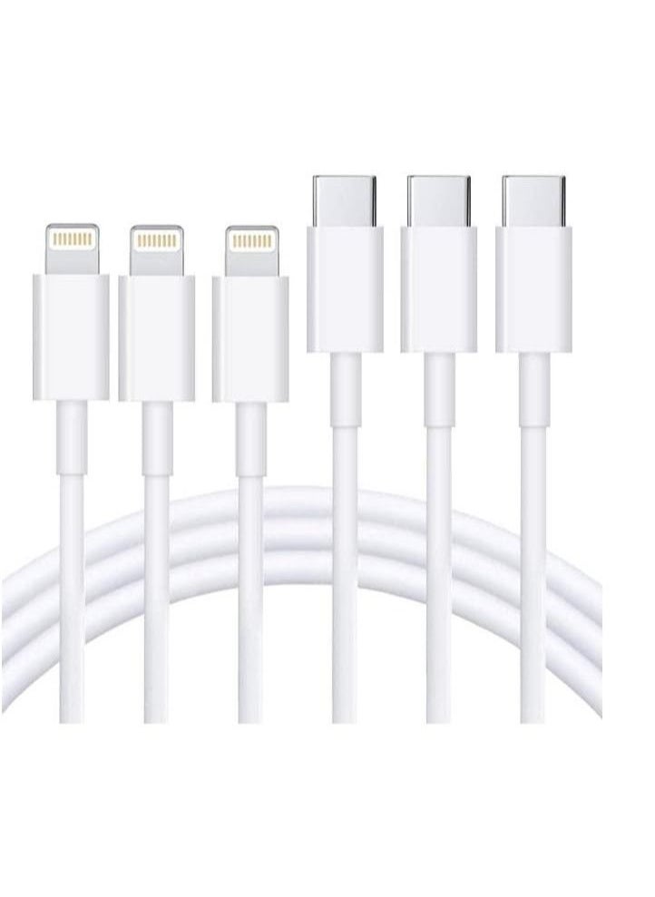 ELTRAZONE USB C to Lightning Cable 3Pack 3FT/1M [MFi Certified] iPhone Fast Charger Cable USB-C Power Delivery Charging Cord for iPhone 14/13/12/12 PRO Max/12 Mini/11/11PRO/XS/Max/XR/X/8/8Plus/iPad, White  - Image 5