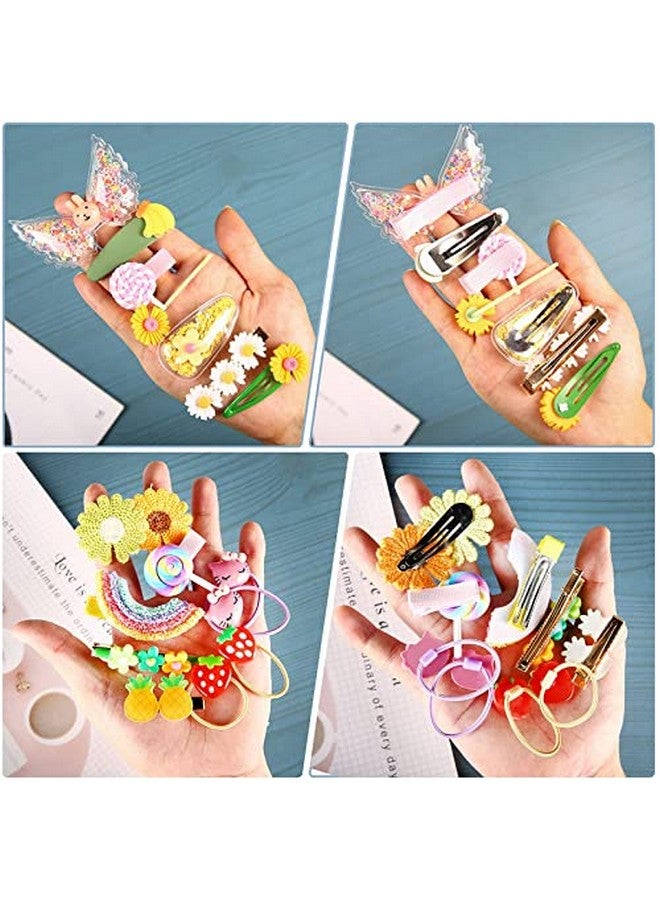 Shidara hair clips, baby hair accessories, hair ropes. Rainbow hairpin with dazzling flowers and butterflies | multi | 10 Pieces - Image 3