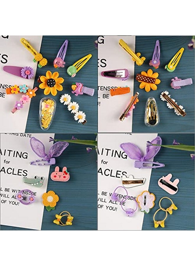 Shidara hair clips, baby hair accessories, hair ropes. Rainbow hairpin with dazzling flowers and butterflies | multi | 10 Pieces - Image 2