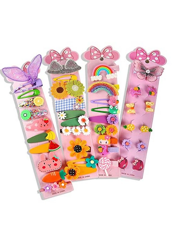 Shidara hair clips, baby hair accessories, hair ropes. Rainbow hairpin with dazzling flowers and butterflies | multi | 10 Pieces - Image 1