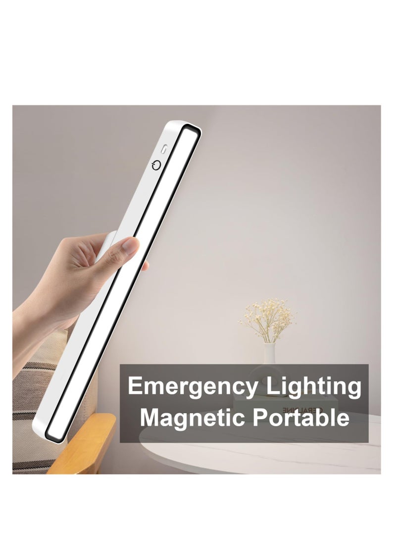 Excefore - Wireless Under Desk Lights, Magnetic Desk Light, Adjustable Color Temperature Brightness Magnetic Under Cabinet Lights, Rechargeable USB-C Powered Lighting, for Desk, Makeup, Study, Kitchen - Image 1