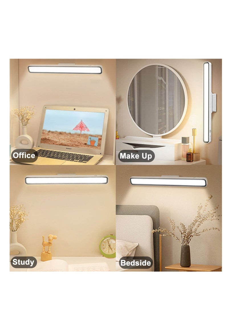 Excefore - Wireless Under Desk Lights, Magnetic Desk Light, Adjustable Color Temperature Brightness Magnetic Under Cabinet Lights, Rechargeable USB-C Powered Lighting, for Desk, Makeup, Study, Kitchen - Image 1