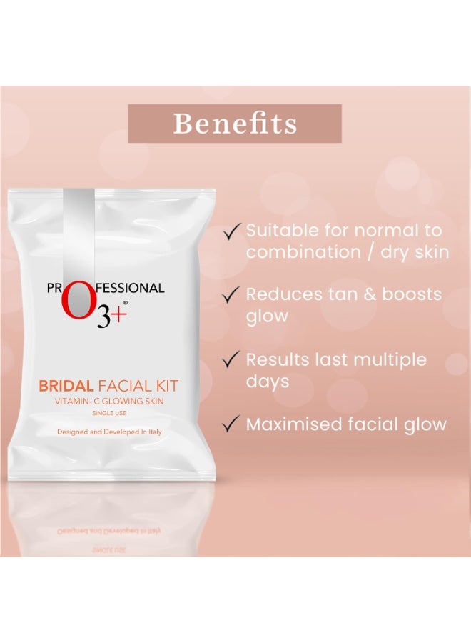 O3+ Radiance Skincare Combo With Bridal Facial Kit Vitamin C Glowing Skin 136g,Bridal Radiance Facewash 75g & Sunscreen 75g - Image 4