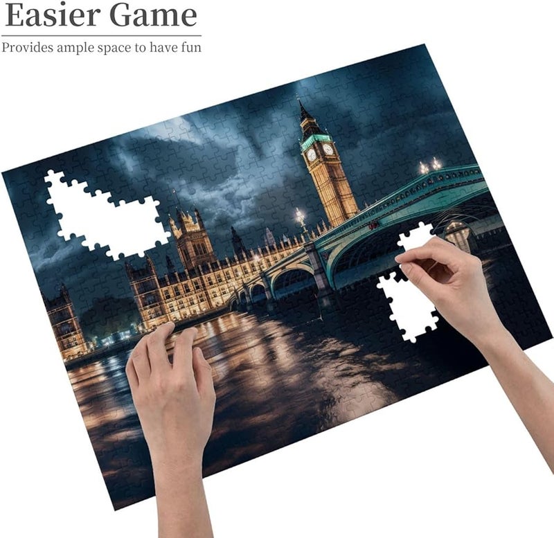 بيغ بن لندن إنجلترا 500 قطعة لغز للأشخاص البالغين ديكور المنزل 20.4 × 15 بوصة - Image 4