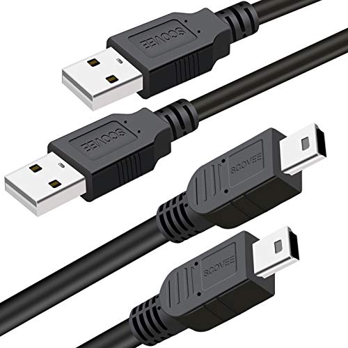 SCOVEE PS3 Controller Charger Cord 2 Pack 10ft PS3 Charger Cable for Sony PlayStation 3 Controller DualShock 3 PS Slim PS Move Wireless Game RemoteLong Mini USB Cable Charging Data Wire - Image 1