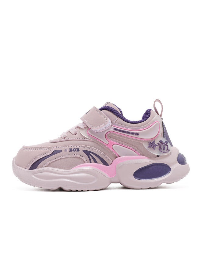 Bobdog Kids' Autumn Sports Shoes Leather Soft Bottom Girls' Running Shoes 101543176 Roland Purple/deep Purple Size 27 - Image 5