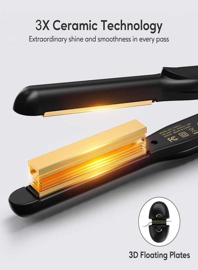 Terviiix 1/2 Inch Flat Iron for Short Hair, Small Hair Straightener and Curler 2-in-1 for Pixie Cuts & Touch-Ups, Rounded Edge Mini Flat Iron for Men and Women, Dual Voltage Travel-Friendly - Image 4