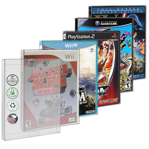 MALKO 10 Pack Video Game Protector Case Compatible with: PS2 | WII - WII U | Gamecube | Xbox & DVD Standard Case | Acid Free Protective Sleeve - Image 1