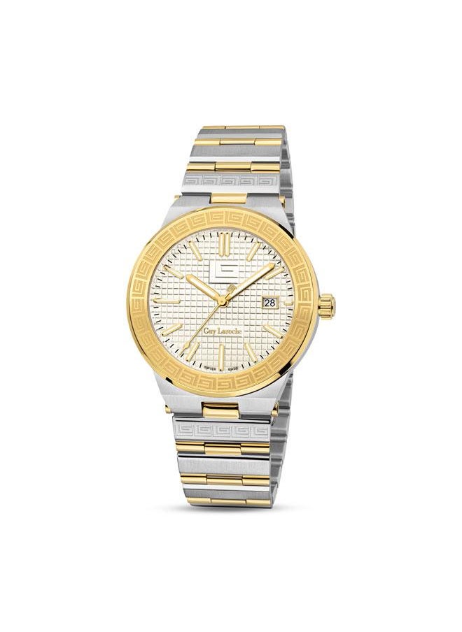 Guy Laroche Sacha 42mm Men's Analog Swiss Watch with Two-tone Gold Stainless Steel Bracelet  - Image 1