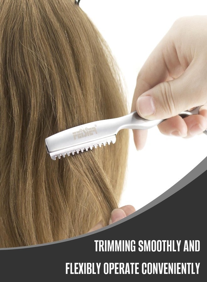 FEISIER Stainless Steel Hair Thinning Styling Razors for Cutting Hair, Texturizing Cutting Razor for Salon and Home,10 PCS Sharp Blades Included - Image 5