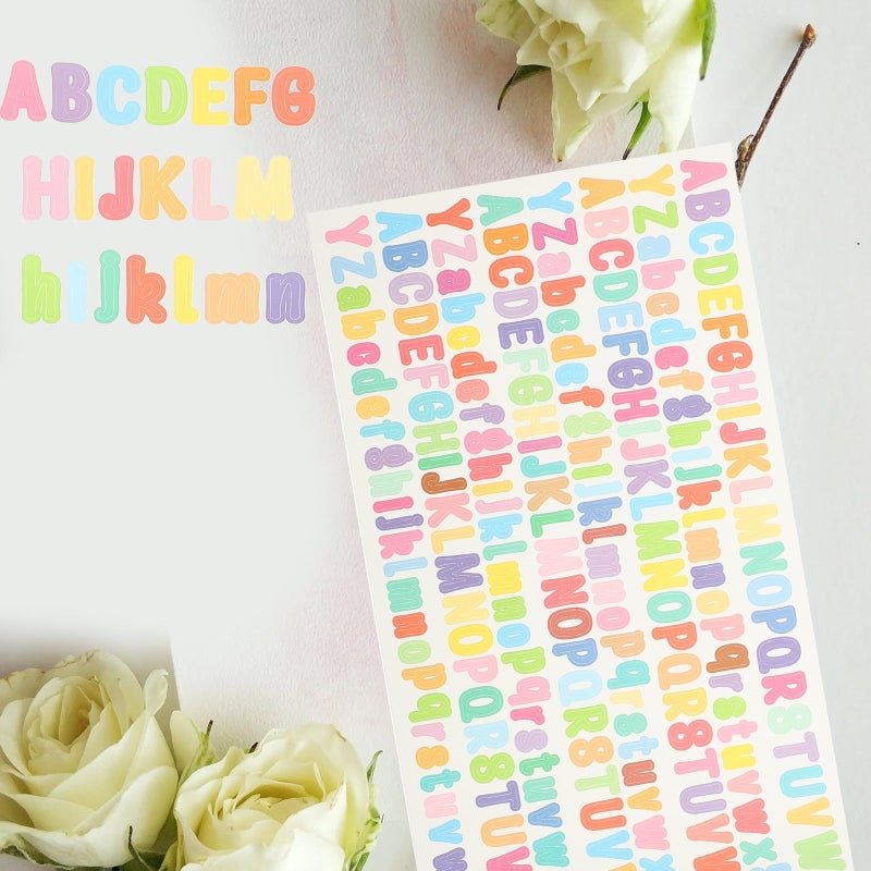 Colorful Waterproof Self Adhesive Alphabet Letter Stickers For DIY Scrapbooking Crafts And Journals - Image 5