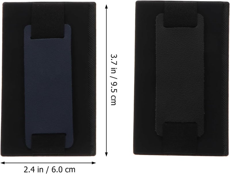 COHEALI 2pcs Adhesive Phone Card Holder Back Pockets with Side Cover, Multi-functional Phone Pouch Set for Travel and Daily Use, Blue and Black Random Color - Image 2