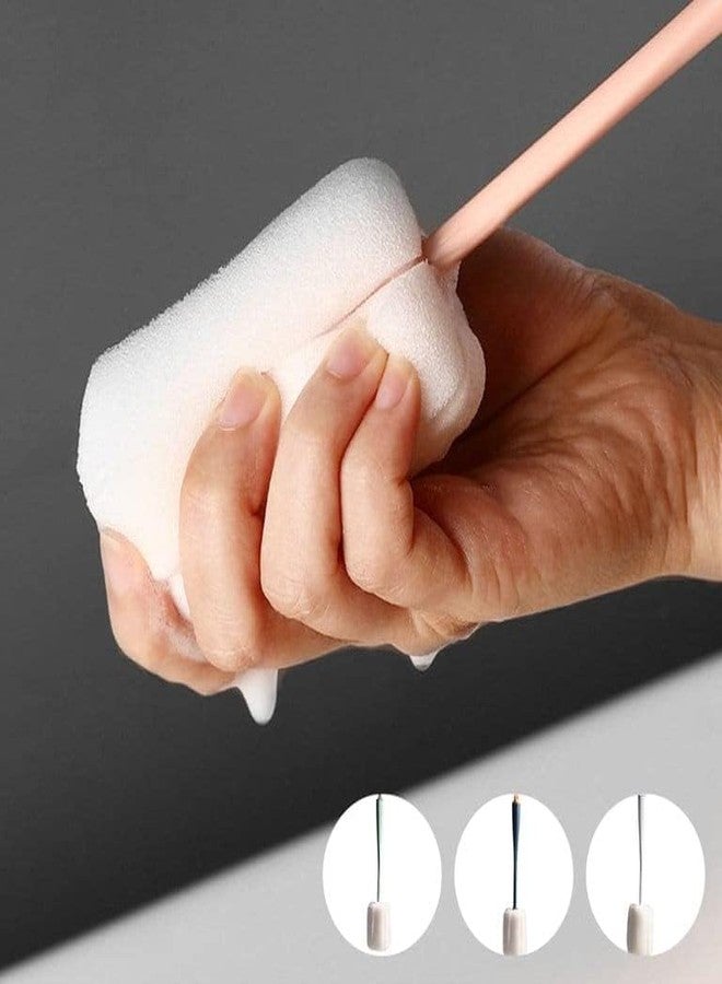 Abhaymart Bottle Soft Brush -2Pcs Sponge Bottle Brush Soft and Easy to Clean, Baby Bottle Sponge Brush Can Effectively Remove The Stain Residue On The Bottom of The Cup (Multicolour) - Image 4