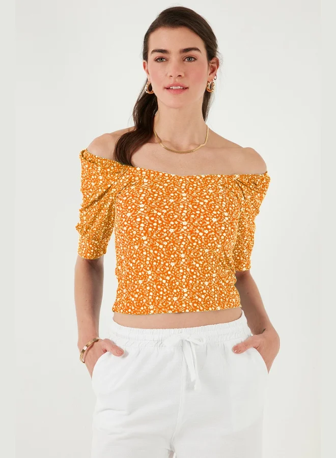 Lela Lela Three Quarter Sleeve Wide Collar Blouse Women's BLOUSE 5869001