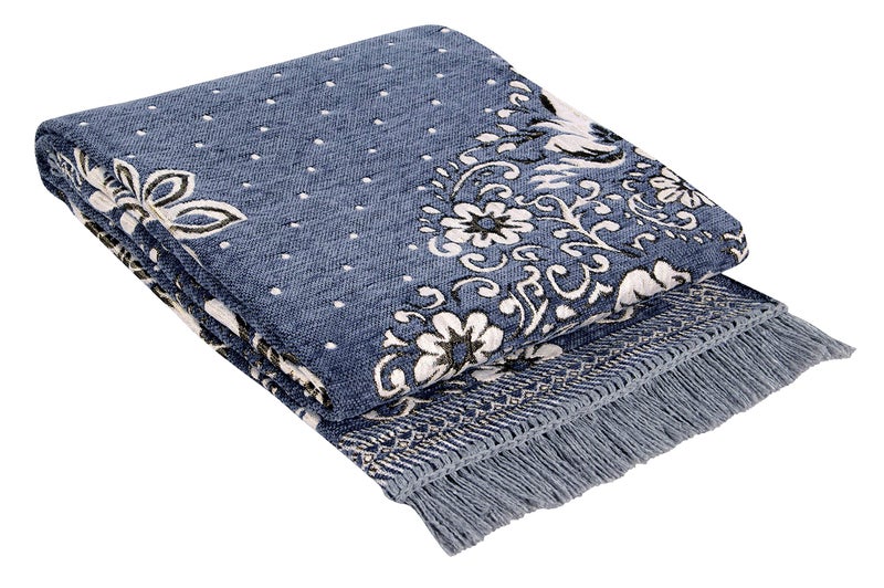 Braids Zesture Home 6D Chenille Rectangular Floral Design Brown Multipurpose Modern Carpet/Area Rug/Dhurrie- (Grey, 138 Cms X 183 Cms) - Image 3