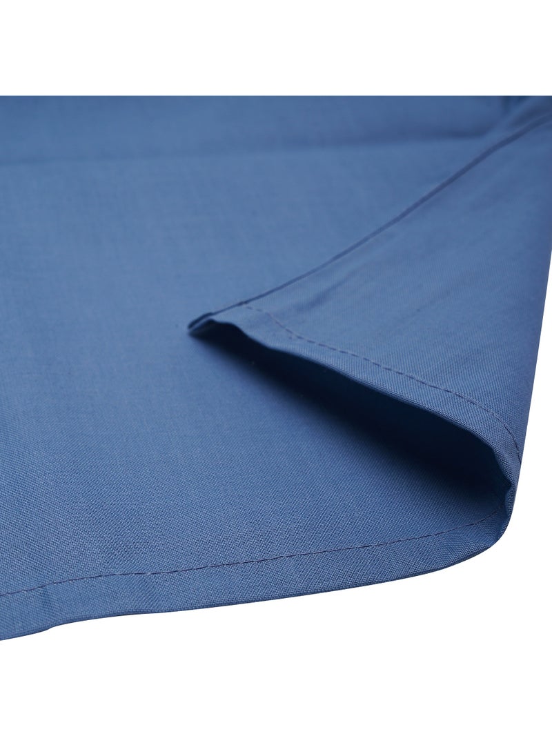 Home-Tex Design 2 Piece Hometex Design Single Size Dyed Flat Sheet Set Blue - 1 Flat Sheet (150x260 cm) + 1 Pillow Cover (50x75 cm)  - Image 5
