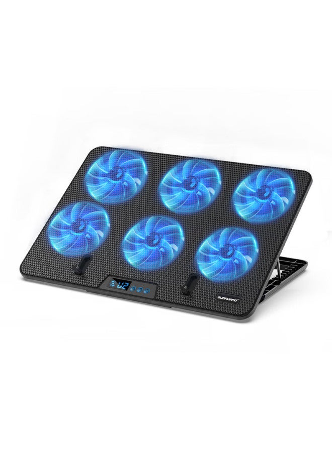 Suohuang X6 Laptop Cooling Pad, Lcd Display Adjustable Speed Screen Fan Stand, Gaming Laptop Cooling Base - Image 2