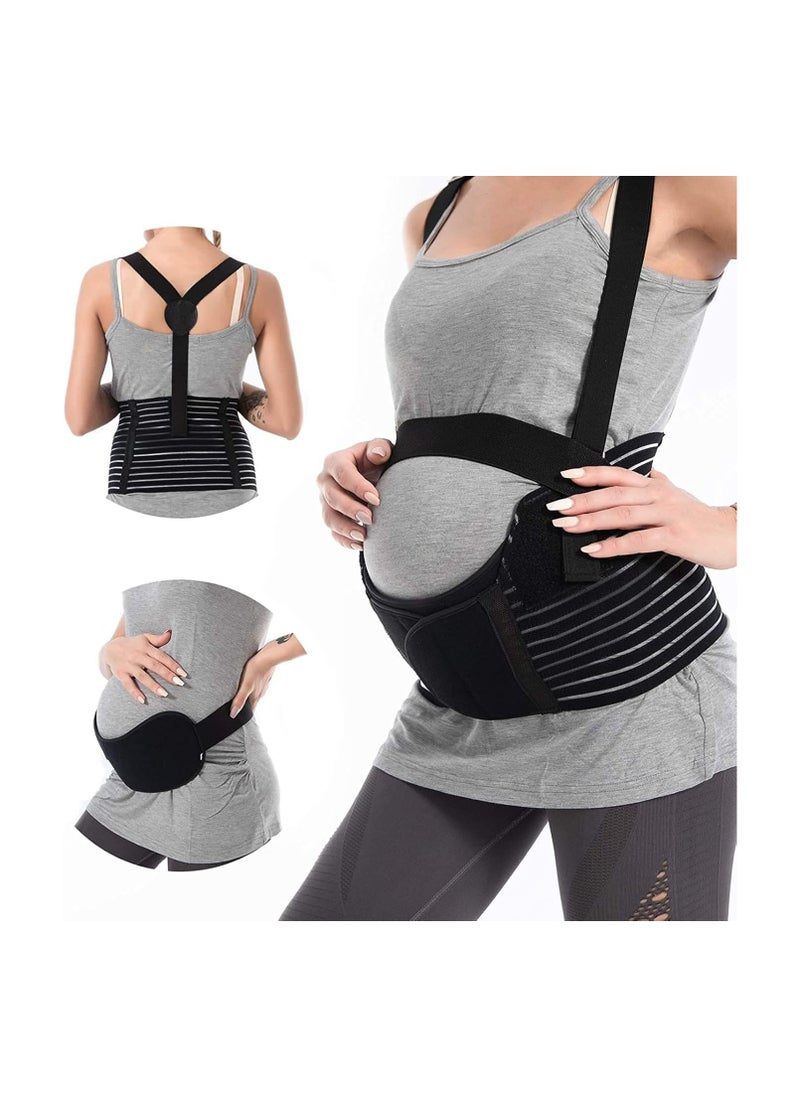 General Maternity Belt, Abdominal Belt Support Maternity Belt Maternity Belt Waist Abdominal Back Abdominal Belt Support Brace Adjustable Breathable Abdominal Support Nursing Pregnancy(L)  - Image 1
