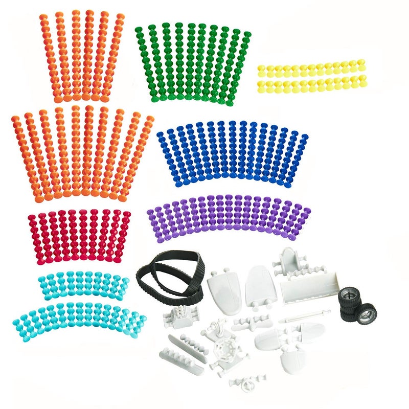 POPULAR PLAYTHINGS Playstix Master Set Construction Toy Building Blocks 141 Piece Kit - Image 2