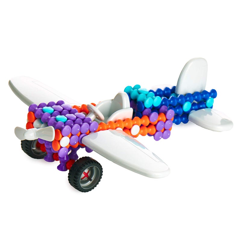 POPULAR PLAYTHINGS Playstix Master Set Construction Toy Building Blocks 141 Piece Kit - Image 3