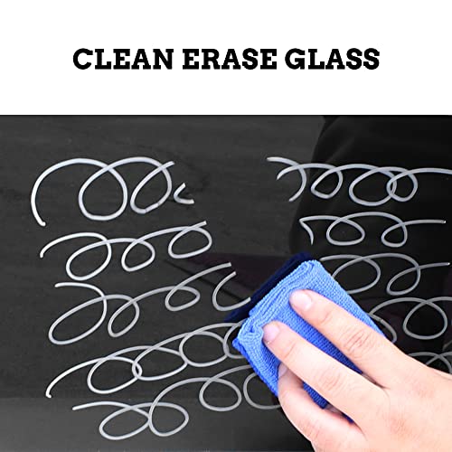 DEVELOP Magnetic Black Glass Dry Erase Board, 90 x 60 cm, Modern Tempered Glass Whiteboard for Wall, Frameless White Board with Marker Tray, 4 Markers, 2 Magnets, 1 Eraser - Image 4