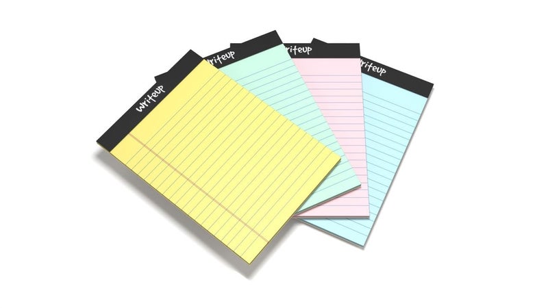 NEELGAGAN Writeup Pad for Office, Writing Office Pads Premium 70 GSM Paper A4 Note Pad Ruled 100 Pages In Mix Colour(Pack Of 2) - Image 3
