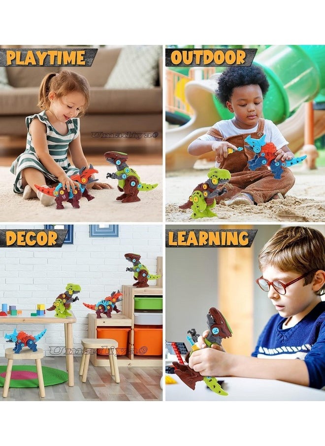 Sky Tech Sky Tech® Dinosaur Toys with Screwdrivers for Kids Pack of 3 DIY Take Apart Dinosaur Toy Figure Toy Dino Kids Building Learning Toys STEM Toy for Birthday Gifts 3 4 5 6 7 8 Year Old Boys and Girls  - Image 5
