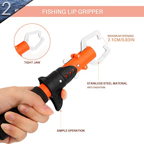 mouhike Fishing Tool Kit Fishing Pliers, Fish Lip Gripper, Fishing Hook Remover, Ice Fly Stainless Steel Fish Pliers, Fishing Accessories Fishing Gear Fishermen Gift - Image 5