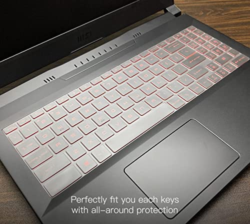 RAYA cover for MSI Katana 15/17/GF66/GF76 MSI Bravo 15 MSI Alpha 15/17 MSI Pulse GL66/GL76 MSI Crosshair 15/17 MSI Sword 15/17 MSI Raider GE68/GE78 MSI Vector GP68/GP78 Gaming Laptop (Transparent TPU) - Image 3