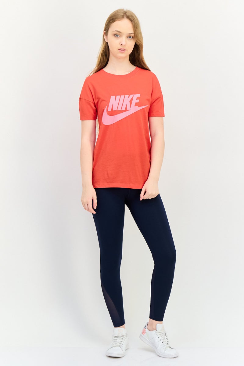 Nike Women Sportswear Fit Brand Logo Outdoor T-Shirt, Red - Image 2