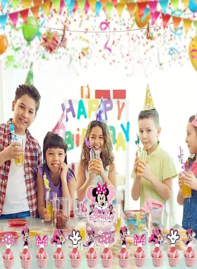 EBWHOLE Cute Birthday Party Decorations, Party Supplies Include Birthday Cake Toppers, Tablecloth, Backdrop, Balloons, Cartoon Party Celebrate Supplies - Image 5