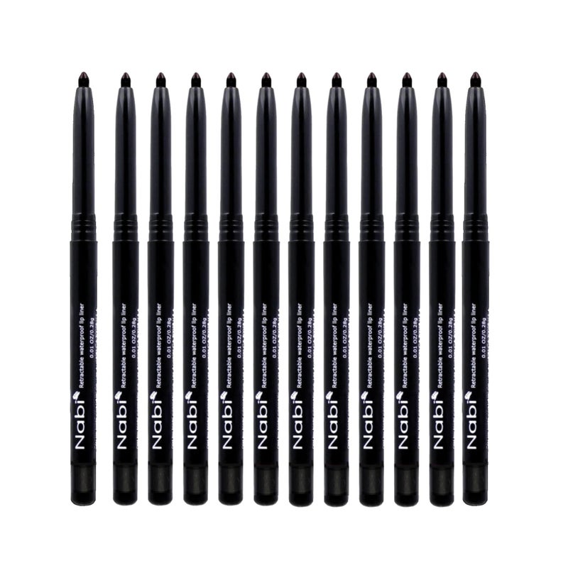 Nabi Retractable Waterproof Eyeliner Pencil â€“ 12â€‘Pack Smudgeâ€‘Proof, Longâ€‘Lasting & Hypoallergenic Professional Makeup Eyeliner for Sensitive Eyes - Image 2