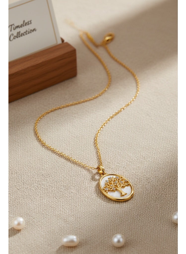 فلافي عقد نسائي بدلاية شجرة الحياة البيضاوية – لمسة راقية - Image 2