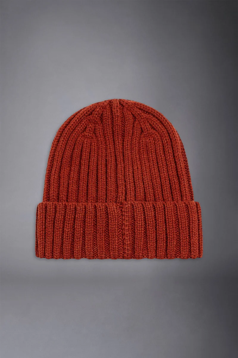 Men's ribbed cap - Brick
