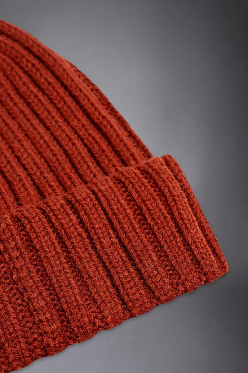 دوبل غانغر Men's ribbed cap - Brick