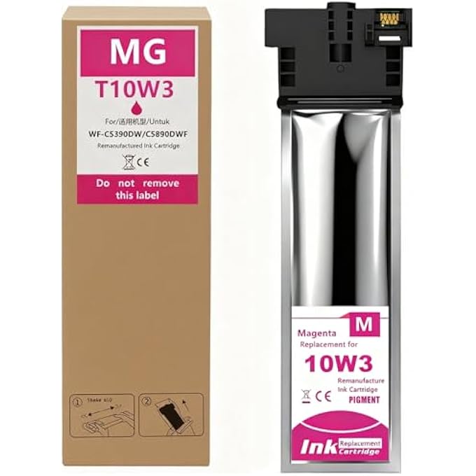 T10W300 COMPATIBLE WITH EPSON T10W INK HIGH CAPACITY REMANUFACTURED T10W MAGENTA INK CARTRIDGE FOR WORKFORCE PRO WF-C5390 WF-C5890 COLOR PRINTER INK (1PK, MAGENTA INK PACK) - Image 2