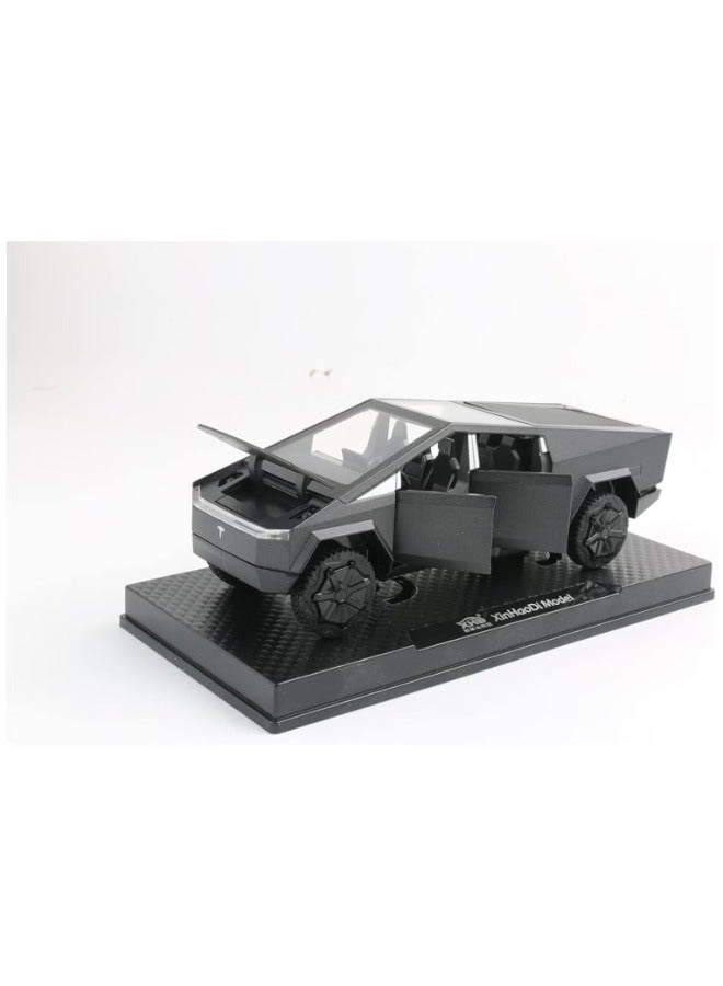 1:32 Scale Cybertruck Model Toy Pull Back Pick-Up Truck with Sound and Light, Alloy Diecast Cyber-Truck Toys for Kids Gift or Tesla Vehicles Model Collection Multicolor - Image 1