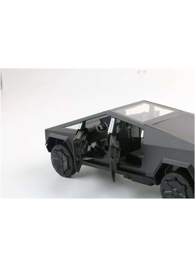 1:32 Scale Cybertruck Model Toy Pull Back Pick-Up Truck with Sound and Light, Alloy Diecast Cyber-Truck Toys for Kids Gift or Tesla Vehicles Model Collection Multicolor - Image 3