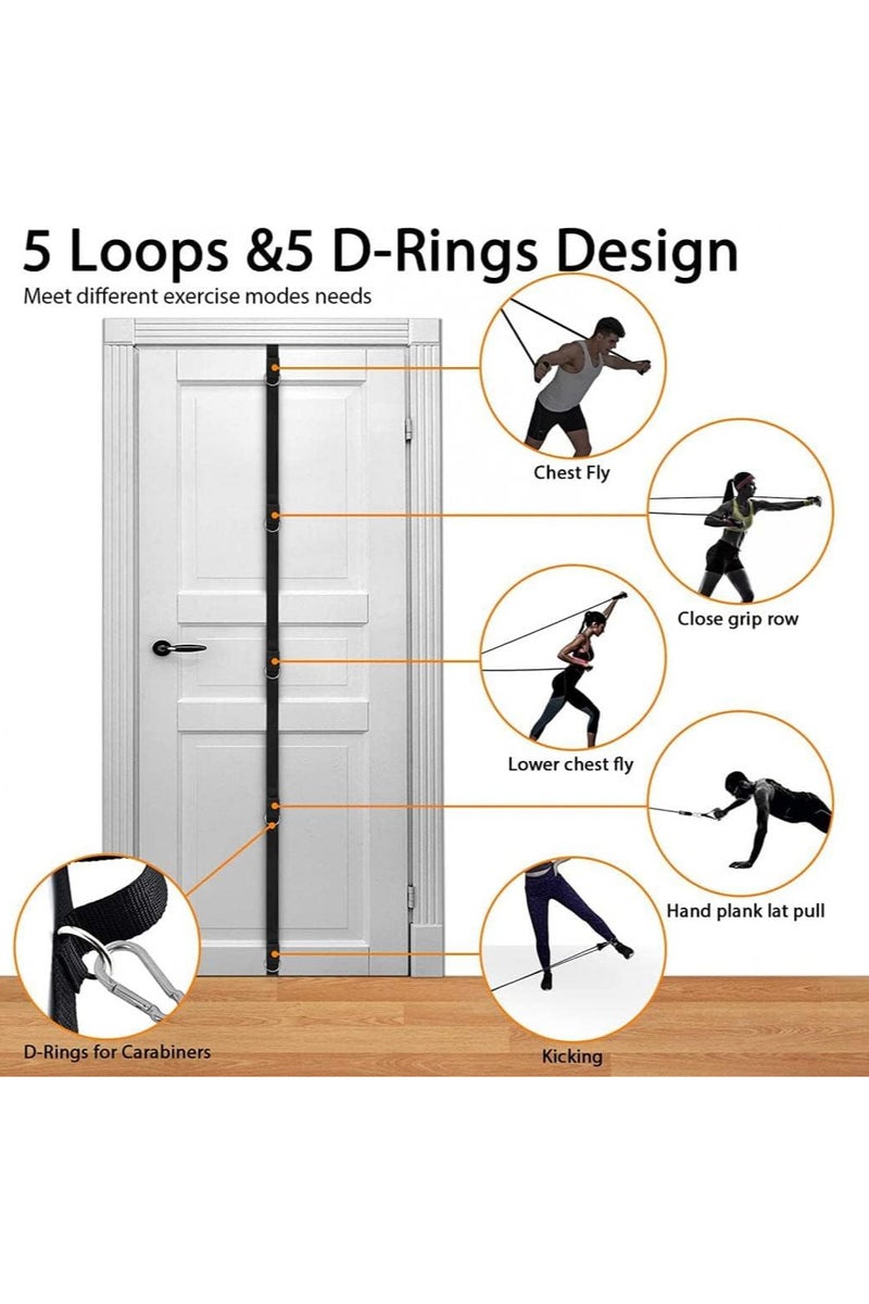 انسجام حزام تثبيت الباب لأشرطة المقاومة للتمرين، شريط مقاومة، مرساة الباب محمولة وسهلة التجميع وآمنة، مرساة متعددة النقاط للصالة الرياضية لللياقة البدنية المنزلية، مرساة باب شديدة التحمل (الأشرطة غير متضمنة) - Image 2