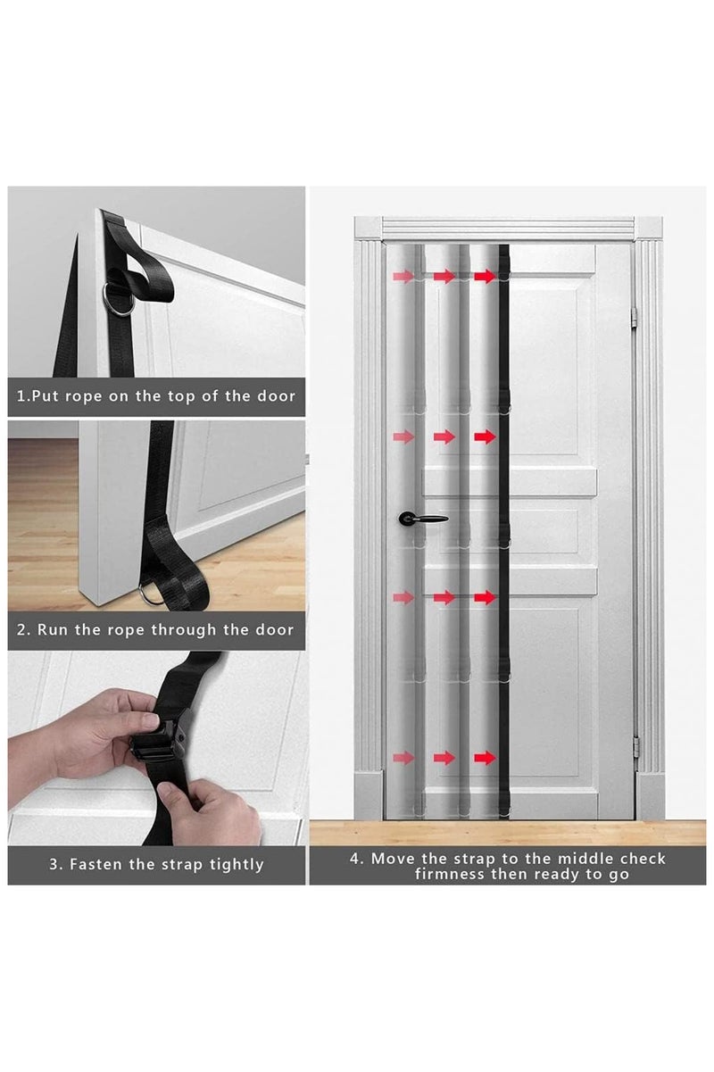 انسجام حزام تثبيت الباب لأشرطة المقاومة للتمرين، شريط مقاومة، مرساة الباب محمولة وسهلة التجميع وآمنة، مرساة متعددة النقاط للصالة الرياضية لللياقة البدنية المنزلية، مرساة باب شديدة التحمل (الأشرطة غير متضمنة) - Image 3