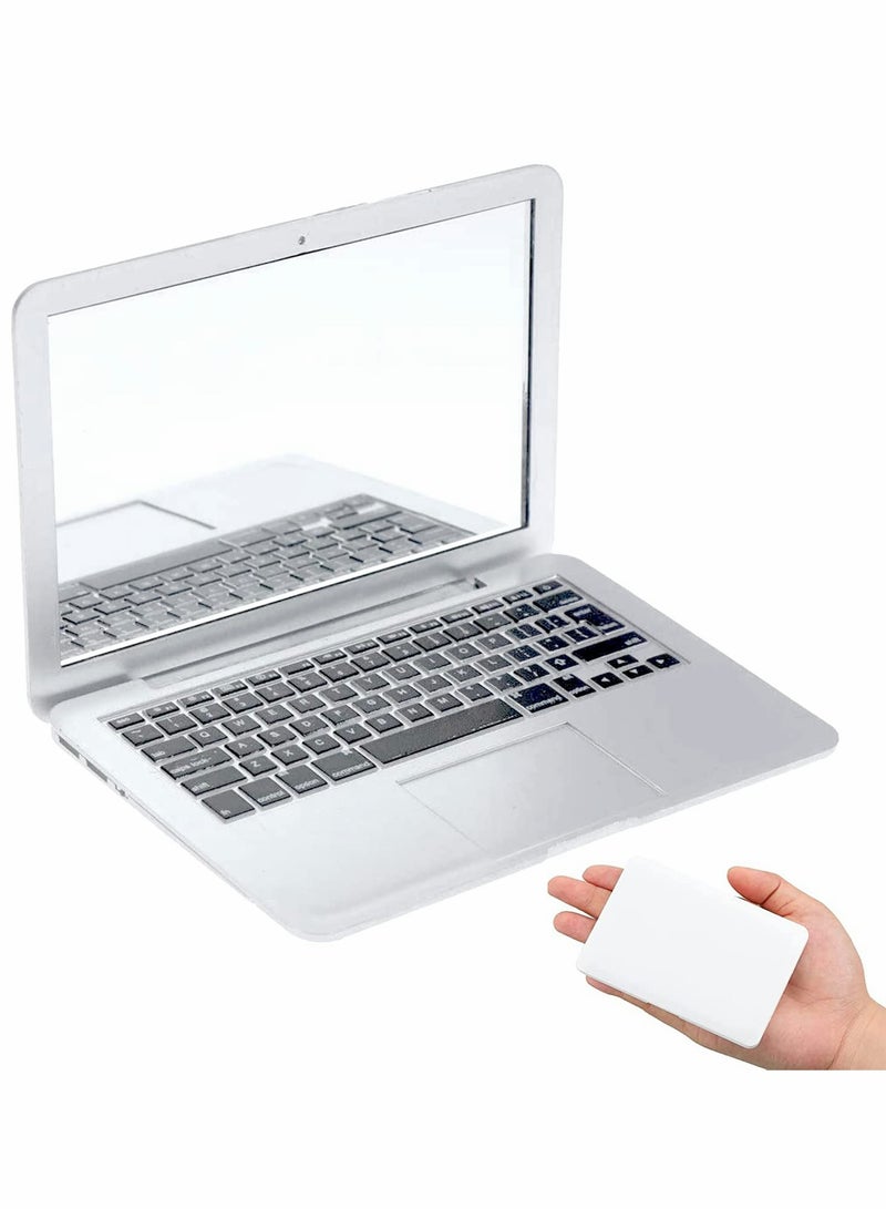 Compact Mini Laptop Style Makeup Mirror for On,the,Go Touch,Ups - Image 1
