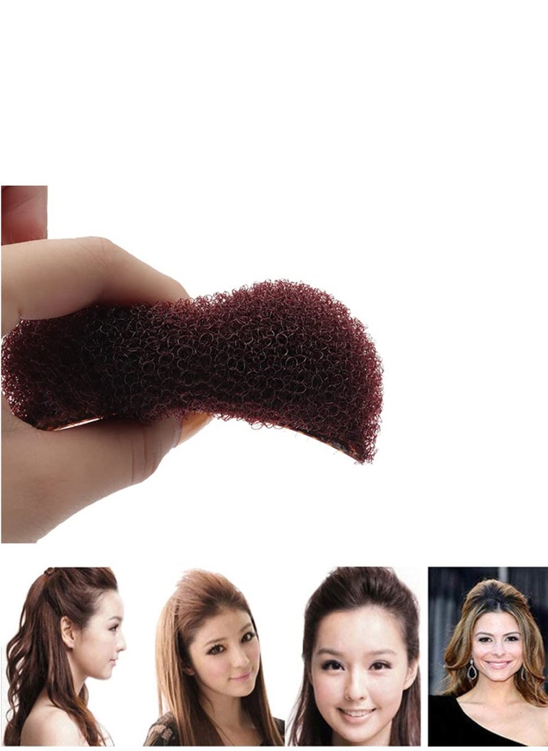 ericotry - Hair Comb, 2Pcs 3.3inch Charming Bump It Up Volume Inserts Sponge Foam Hair Stick Bun Maker Tool, Hair Base Styling Accessories, Hair Increasing Tool (Brown, Nylon, Black, Beige) - Image 1