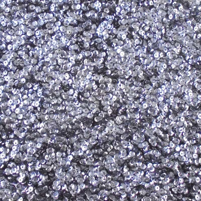 eshoppee 4mm 200 gm Dark Grey Sequins Sitara, for Jewellery Making Embroidery Material Art and Craft DIY kit (9, 200 gm) - Image 1