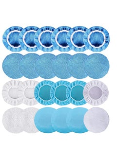 SYOSI Car Polishing Bonnet Pads, Elastic Including 12 Packs Microfiber Car Polishing Bonnet 4 Packs Waxing Bonnet 6 Packs Non-Woven Buffing Pad and 2 Packs Cotton Bonnet for Car Polisher  - Image 1