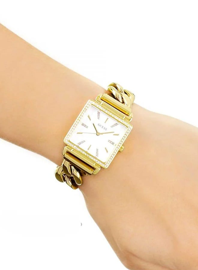 Guess Crystal Gold Tone Watch For Women W1030L2 - Image 5
