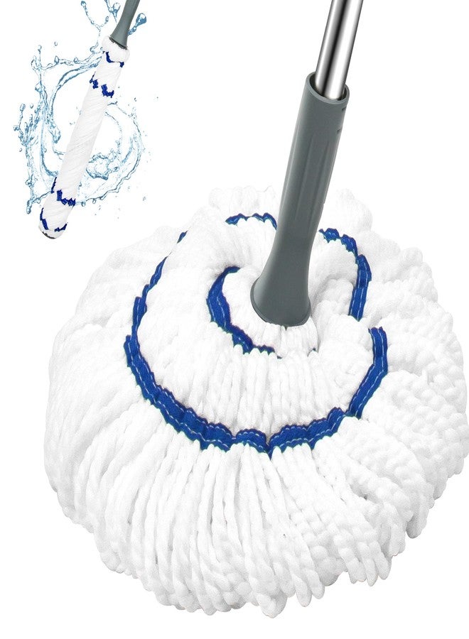 kickleen Self Wringing Floor Cleaner with 52.5 Inch Long Handle, Heavy Duty Wet Mop for Hardwood, Tile, Vinyl, Laminate Floors (White) - Image 1