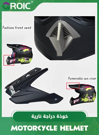 Sport Motorcycle Helmet,Motorcycle Full Face Helmet,ightweight ABS Shell,Bike Motocross Helmets for Adults,Motorcycle Street Bike Helmet - view 4