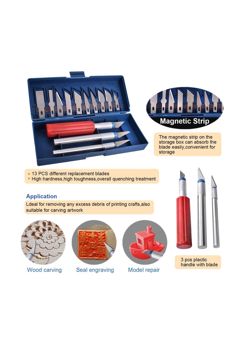62PCS Printer Tools Kit, 3D Print Model Tool Includes Cleaning Tools Deburring & Disassembly Tool Storage Bag, for 3D Printing Maintenance Cleaning Removing Trimming Finishing Accessories
